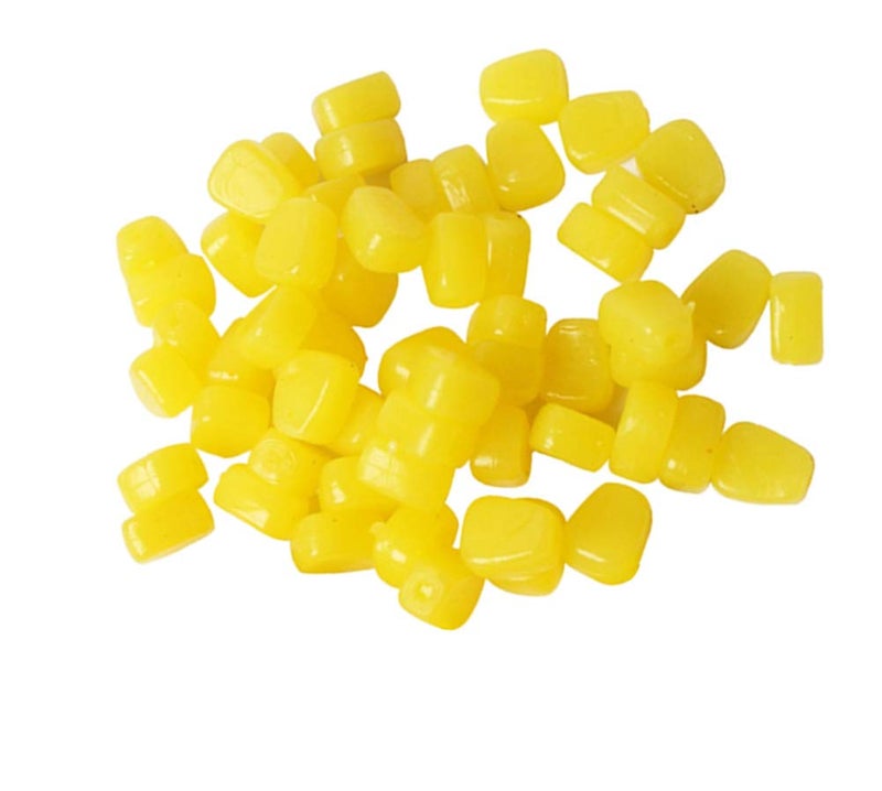 Milepetus 150Pcs Fake Corn Floating Soft Baits Simulation Carp Fishing Lures Floating Baits with Nice Scent (Yellow(Floating)) - Image 1